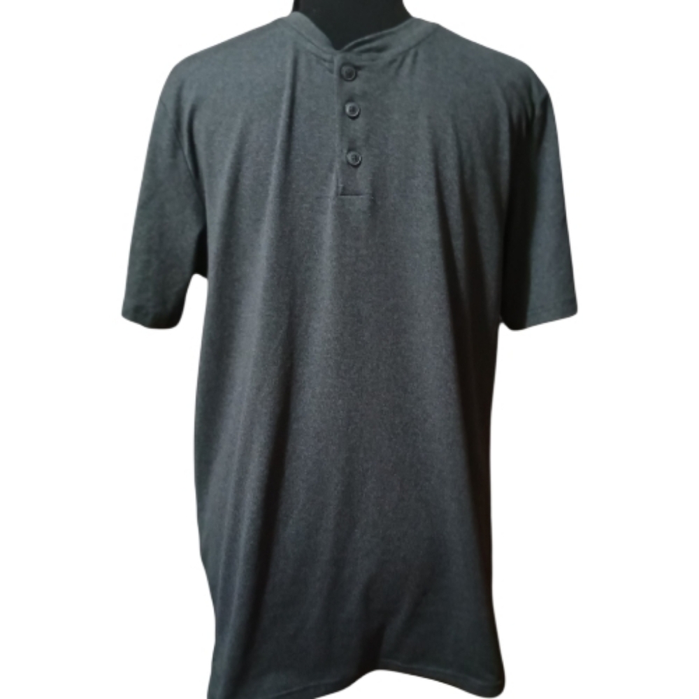 Short Sleeve Shirt Pullover Casual Spring Very Soft Gray Men's Sz S Fits 34/36